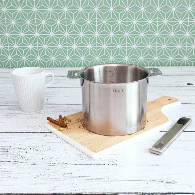 Casserole Haute Graduée Ø 14 cm Strate Amovible Inox Cristel 5 Casserole Haute Graduée Ø 14 cm Strate Amovible Inox Cristel – Image 5