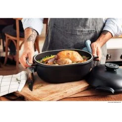 Cocotte en Céramique Ovale 4,5 L Ardoise Delight Emile Henry -Boutique GreenPan cocotte en ceramique ovale 45 l ardoise delight emile henry 5