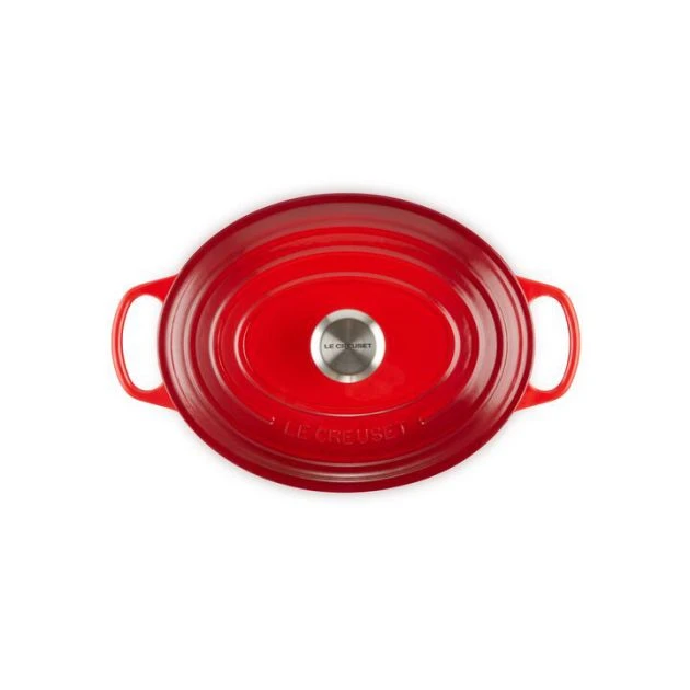 Cocotte en Fonte Ovale 33 cm Cerise Le Creuset Signature 3 Cocotte en Fonte Ovale 33 cm Cerise Le Creuset Signature â Image 3