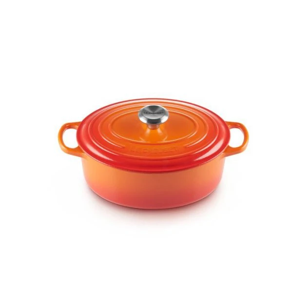 Cocotte en fonte Ovale 35 cm Volcanique Le Creuset Signature 1 Cocotte en fonte Ovale 35 cm Volcanique Le Creuset Signature