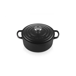 Cocotte en fonte Ronde 20 cm Noir mat Le Creuset Signature