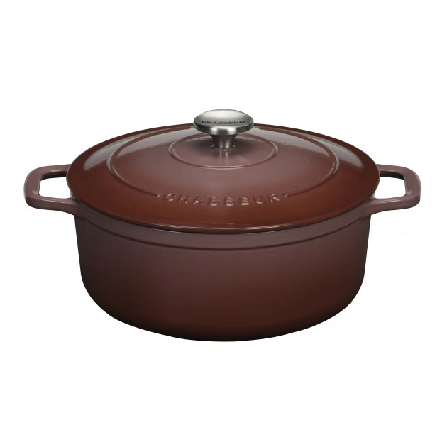 Cocotte en Fonte Ronde 24 cm Bois de Rose Chasseur 2 Cocotte en Fonte Ronde 24 cm Bois de Rose Chasseur â Image 2