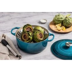 Cocotte en fonte Ronde 24 cm Deep Teal Le Creuset Signature -Boutique GreenPan cocotte en fonte ronde 24 cm deep teal le creuset signature 5