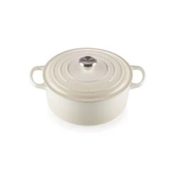 Cocotte en fonte Ronde 24 cm Meringue Signature Le Creuset