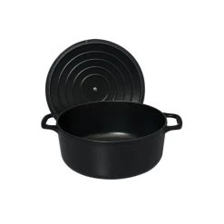 Cocotte en Fonte Ronde 24 cm Noir Mat Chasseur -Boutique GreenPan cocotte en fonte ronde 24 cm noir mat chasseur 2
