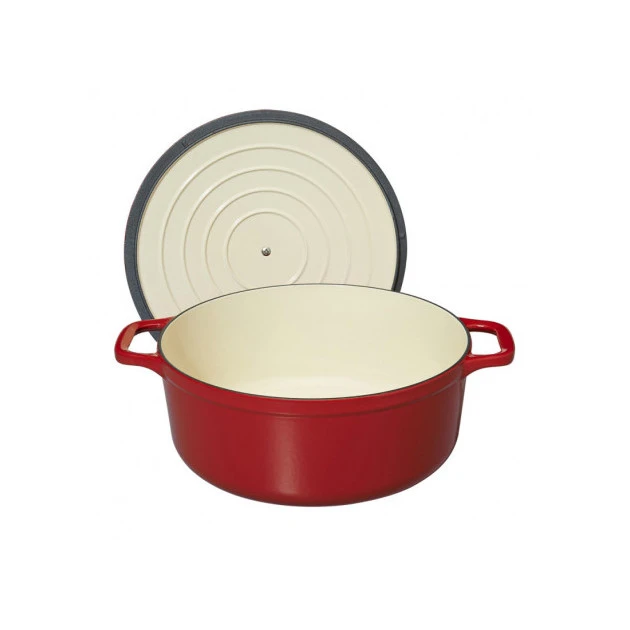 Cocotte en Fonte Ronde 24 cm Rouge Chasseur 3 Cocotte en Fonte Ronde 24 cm Rouge Chasseur â Image 3