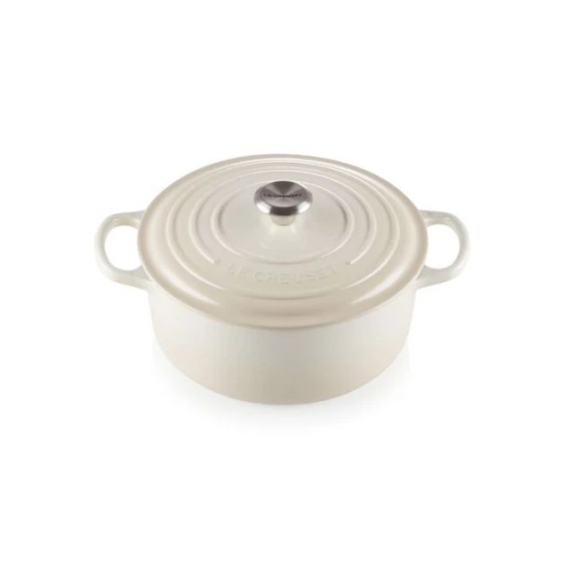 Cocotte en fonte Ronde 26 cm Meringue Signature Le Creuset 1 Cocotte en fonte Ronde 26 cm Meringue Signature Le Creuset