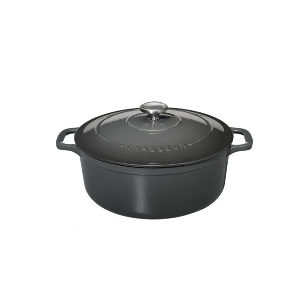 Cocotte en Fonte Ronde 28 cm Caviar Chasseur 2 Cocotte en Fonte Ronde 28 cm Caviar Chasseur – Image 2