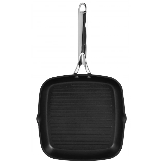 Grill Carré Castel'Pro 28 cm Poignée Fixe Ultralu Cristel 1 Grill Carré Castel'Pro 28 cm Poignée Fixe Ultralu Cristel