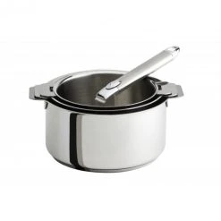 Lot de 3 Casseroles inox Mutine Amovible avec Poignée Zenith Cristel