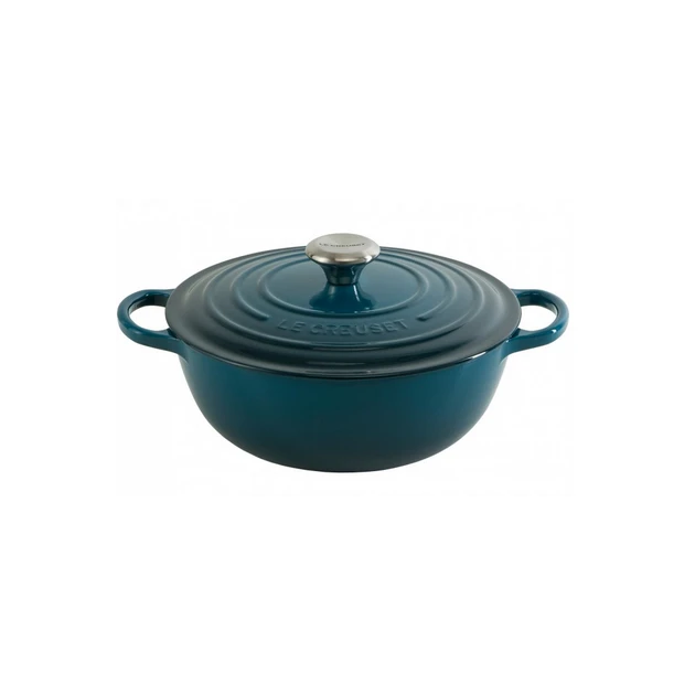 Marmite en fonte 26 cm Deep Teal Le Creuset Signature 1 Marmite en fonte 26 cm Deep Teal Le Creuset Signature