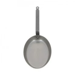 Poêle à Poisson Carbone Plus 40 cm, Ovale, De Buyer, Tôle Acier