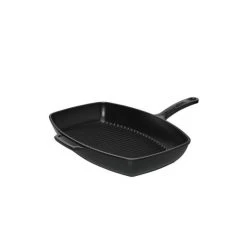 PoĂȘle-gril en Fonte rectangulaire 28 x 24 cm Noir Mat Chasseur