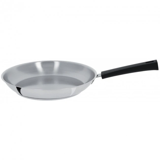Poêle Mutine Ø 28 cm Manche Fixe Inox Cristel 1 Poêle Mutine Ø 28 cm Manche Fixe Inox Cristel