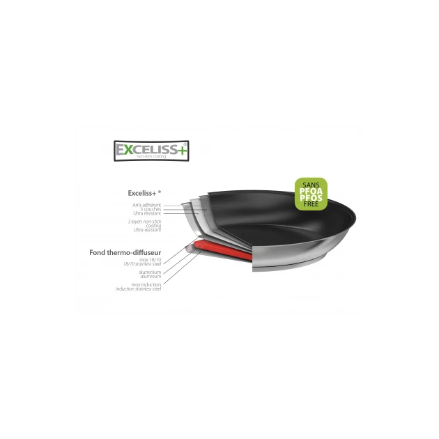 Poêle Ø 30 cm Strate Amovible Inox Exceliss Cristel 3 Poêle Ø 30 cm Strate Amovible Inox Exceliss Cristel – Image 3