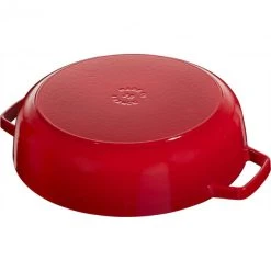 Sauteuse en Fonte Chistera 28 cm Rouge Cerise Staub -Boutique GreenPan sauteuse en fonte chistera 28 cm rouge cerise staub 2