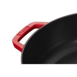 Sauteuse en Fonte Chistera 28 cm Rouge Cerise Staub -Boutique GreenPan sauteuse en fonte chistera 28 cm rouge cerise staub 3