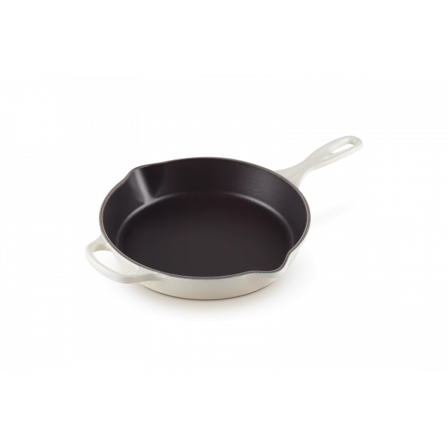 Skillet Rond Profond 26cm en Fonte Meringue Le Creuset 1 Skillet Rond Profond 26cm en Fonte Meringue Le Creuset