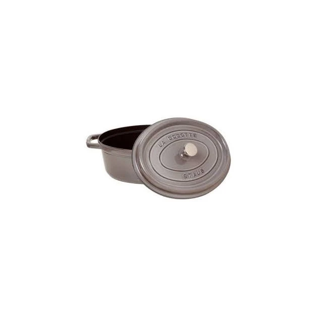STAUB Cocotte Fonte Ovale 27 cm Gris Graphite 3,2 L 2 STAUB Cocotte Fonte Ovale 27 cm Gris Graphite 3,2 L – Image 2