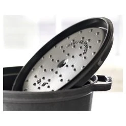 STAUB Cocotte Fonte Ovale 27 cm Gris Graphite 3,2 L 5 STAUB Cocotte Fonte Ovale 27 cm Gris Graphite 3,2 L -Boutique GreenPan staub cocotte fonte ovale 27 cm gris graphite 32 l 2