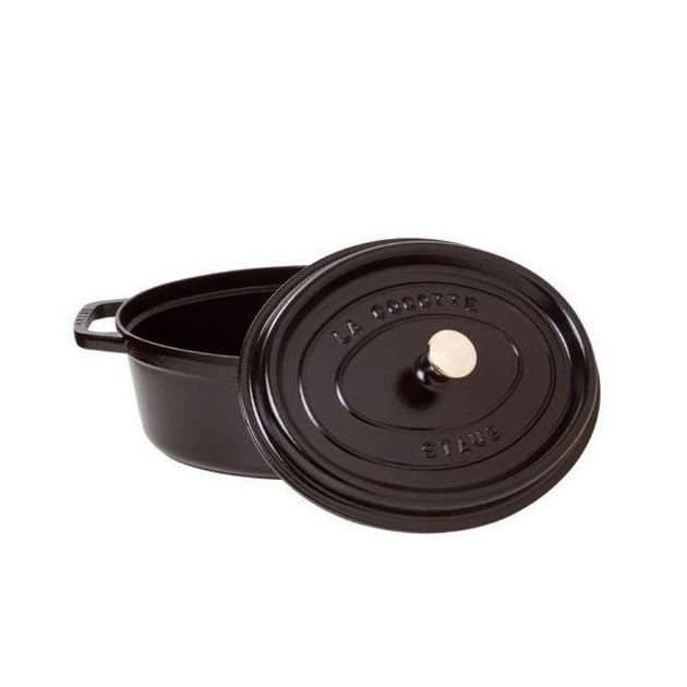 STAUB Cocotte Fonte Ovale 27 cm Noir Mat 3,2 L 2 STAUB Cocotte Fonte Ovale 27 cm Noir Mat 3,2 L â Image 2