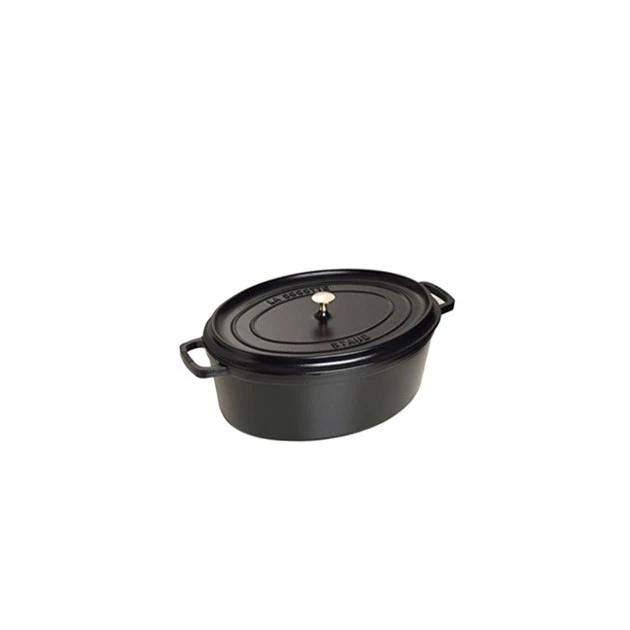 STAUB Cocotte Fonte Ovale 27 cm Noir Mat 3,2 L 1 STAUB Cocotte Fonte Ovale 27 cm Noir Mat 3,2 L