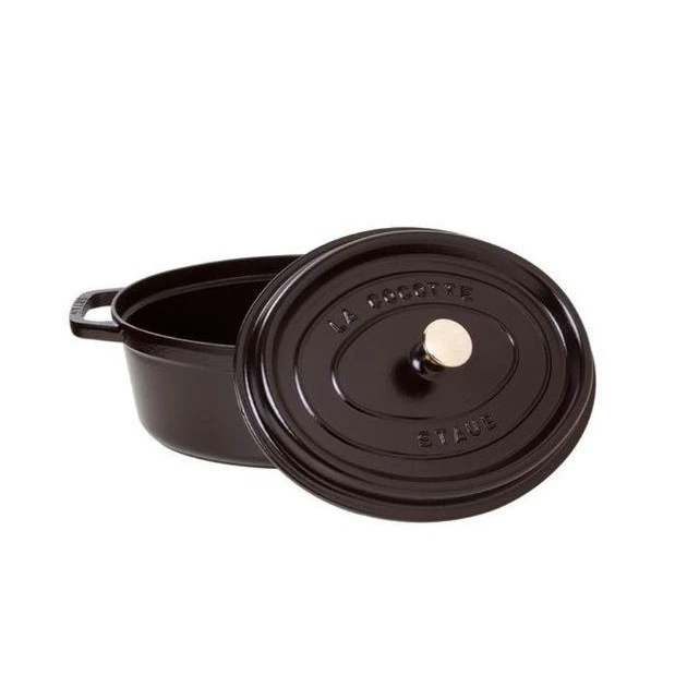 STAUB Cocotte Fonte Ovale 29 cm Noir Mat 4,2 L 2 STAUB Cocotte Fonte Ovale 29 cm Noir Mat 4,2 L â Image 2