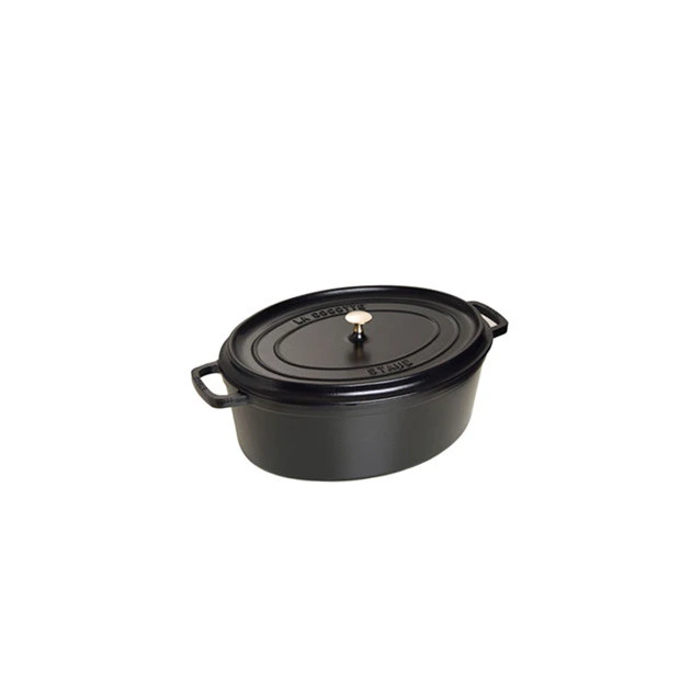 STAUB Cocotte Fonte Ovale 29 cm Noir Mat 4,2 L 1 STAUB Cocotte Fonte Ovale 29 cm Noir Mat 4,2 L