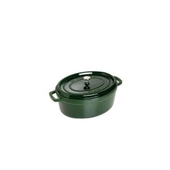 STAUB Cocotte Fonte Ovale 29 cm Vert Basilic Majolique 4,2 L