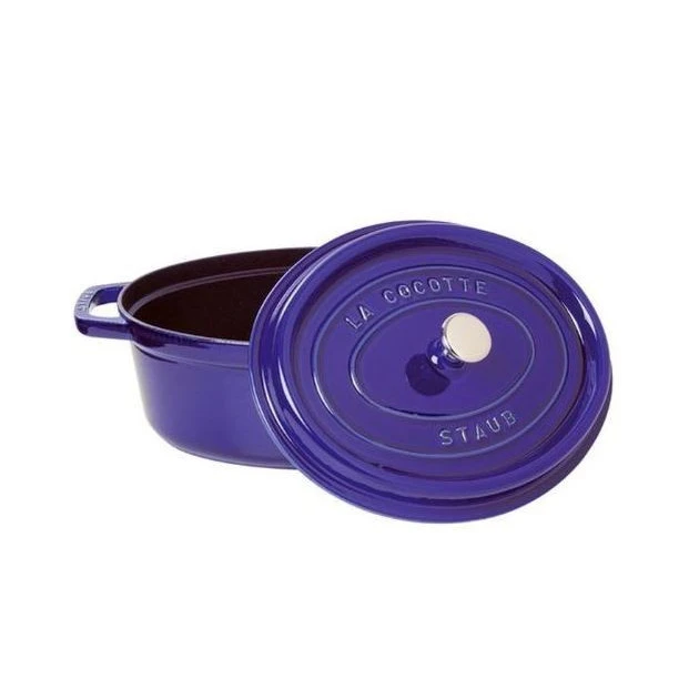 STAUB Cocotte Fonte Ovale 31 cm Bleu Intense Majolique 5,5 L 2 STAUB Cocotte Fonte Ovale 31 cm Bleu Intense Majolique 5,5 L â Image 2