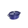 STAUB Cocotte Fonte Ovale 31 cm Bleu Intense Majolique 5,5 L