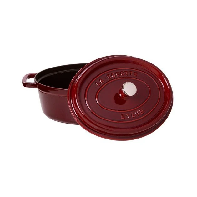 STAUB Cocotte Fonte Ovale 31 cm Grenadine Majolique 5,5 L 2 STAUB Cocotte Fonte Ovale 31 cm Grenadine Majolique 5,5 L â Image 2