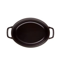 STAUB Cocotte Fonte Ovale 31 cm Noir Mat 5,5 L -Boutique GreenPan staub cocotte fonte ovale 31 cm noir mat 55 l 2