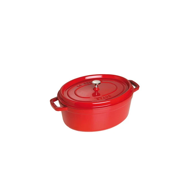 STAUB Cocotte Fonte Ovale 31 cm Rouge Cerise 5,5 L 1 STAUB Cocotte Fonte Ovale 31 cm Rouge Cerise 5,5 L
