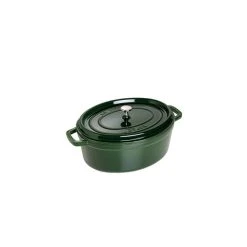 STAUB Cocotte Fonte Ovale 31 cm Vert Basilic Majolique 5,5 L