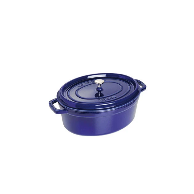 STAUB Cocotte Fonte Ovale 33 cm Bleu Intense Majolique 6,7 L 1 STAUB Cocotte Fonte Ovale 33 cm Bleu Intense Majolique 6,7 L
