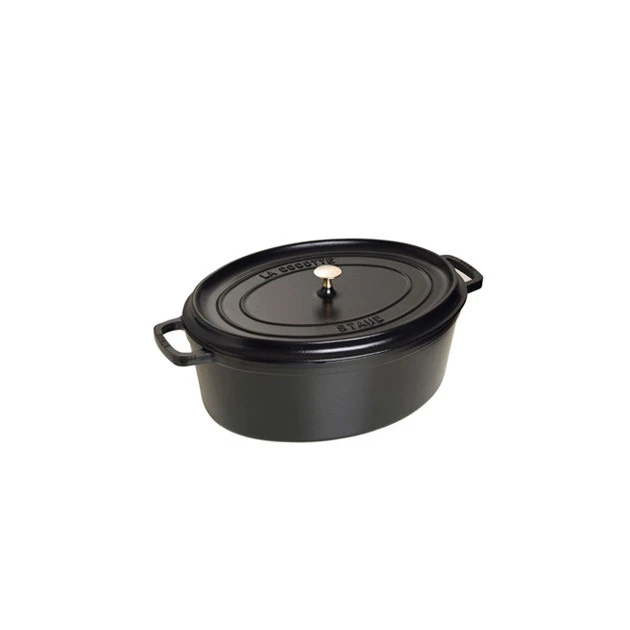 STAUB Cocotte Fonte Ovale 33 cm Noir Mat 6,7 L 1 STAUB Cocotte Fonte Ovale 33 cm Noir Mat 6,7 L