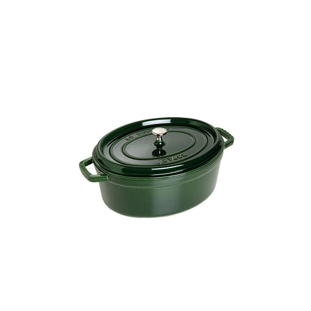 STAUB Cocotte Fonte Ovale 33 cm Vert Basilic Majolique 6,7 L 1 STAUB Cocotte Fonte Ovale 33 cm Vert Basilic Majolique 6,7 L