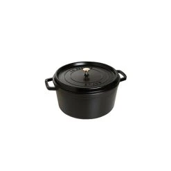 STAUB Cocotte Fonte Ronde 20 cm Noir Mat 2,2 L