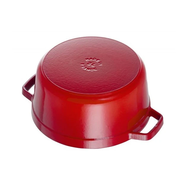 STAUB Cocotte Fonte Ronde 22 cm Rouge Cerise 2,6 L 3 STAUB Cocotte Fonte Ronde 22 cm Rouge Cerise 2,6 L â Image 3