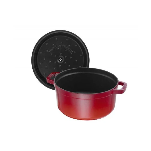 STAUB Cocotte Fonte Ronde 22 cm Rouge Cerise 2,6 L 4 STAUB Cocotte Fonte Ronde 22 cm Rouge Cerise 2,6 L â Image 4