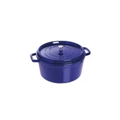 STAUB Cocotte Fonte Ronde 26 cm Bleu Intense Majolique 5,2 L